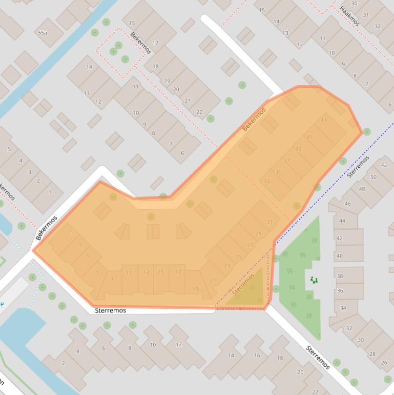 Kaart van postcodegebied 2914VD.