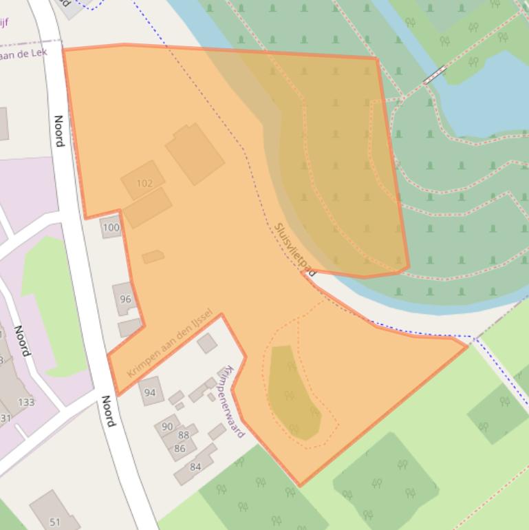 Kaart van postcodegebied 2921AJ.