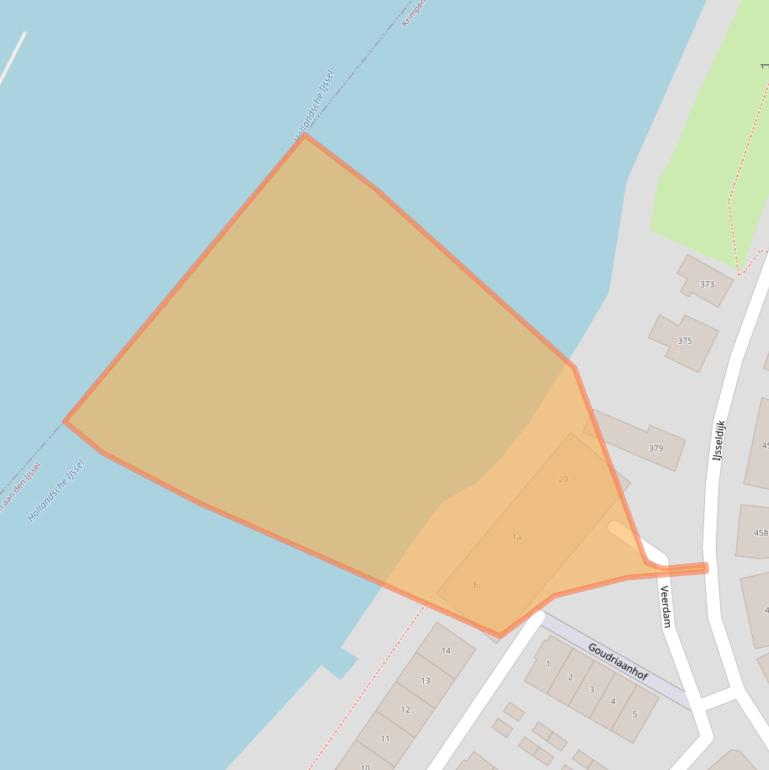 Kaart van postcodegebied 2921AR.