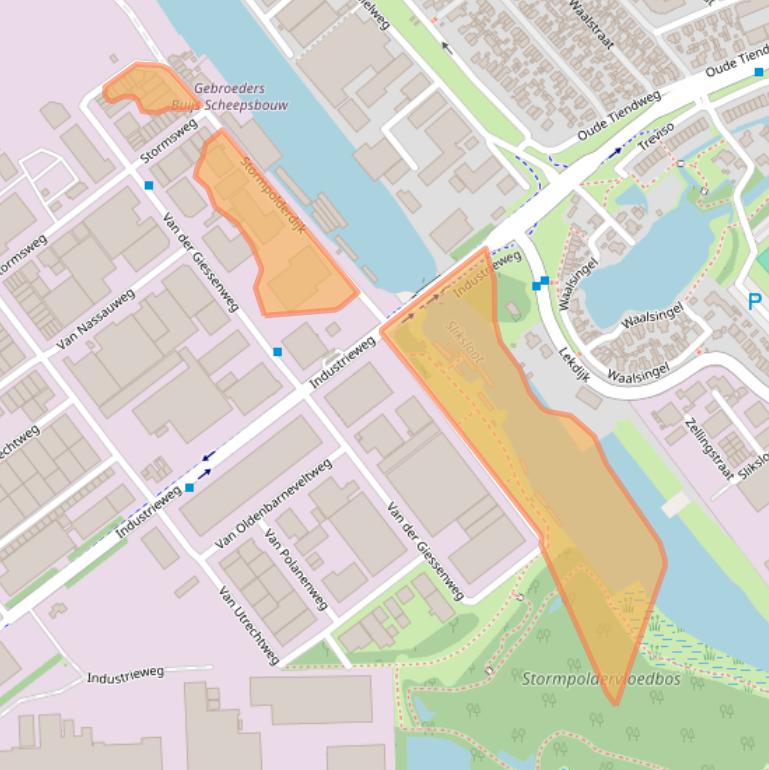 Kaart van postcodegebied 2921LL.