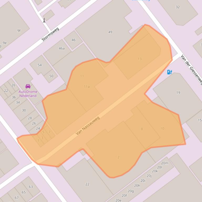 Kaart van postcodegebied 2921LX.