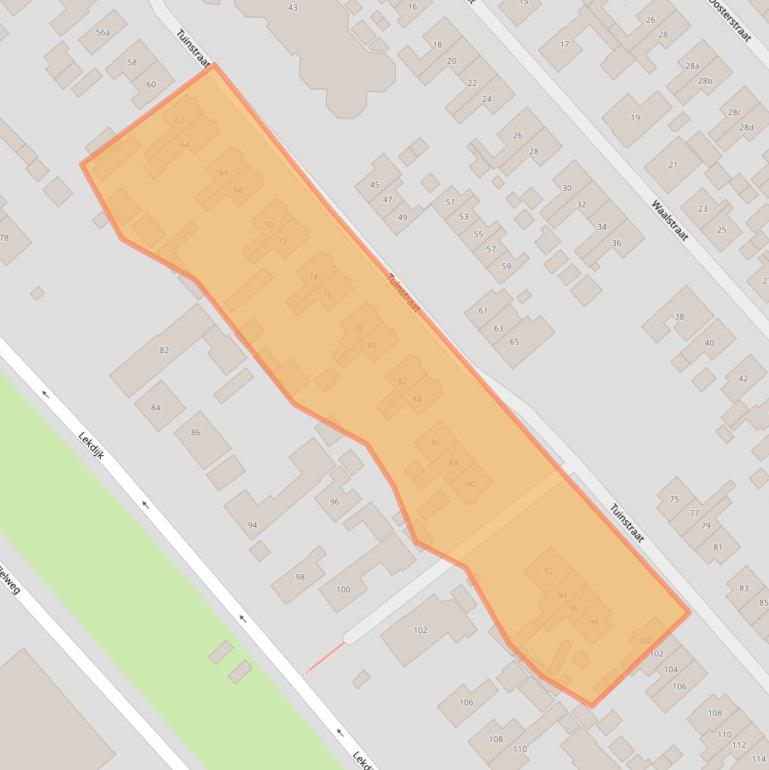 Kaart van postcodegebied 2921XL.