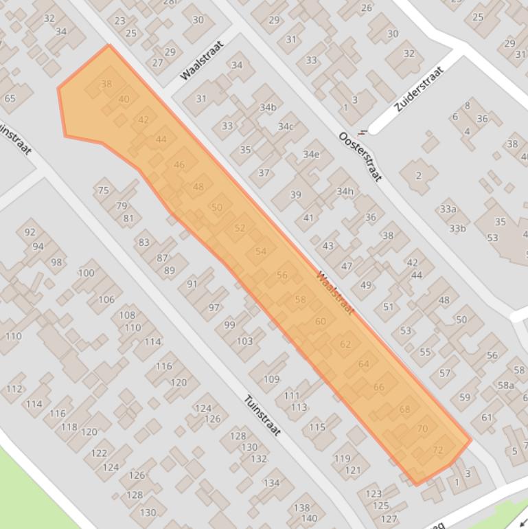 Kaart van postcodegebied 2921XR.