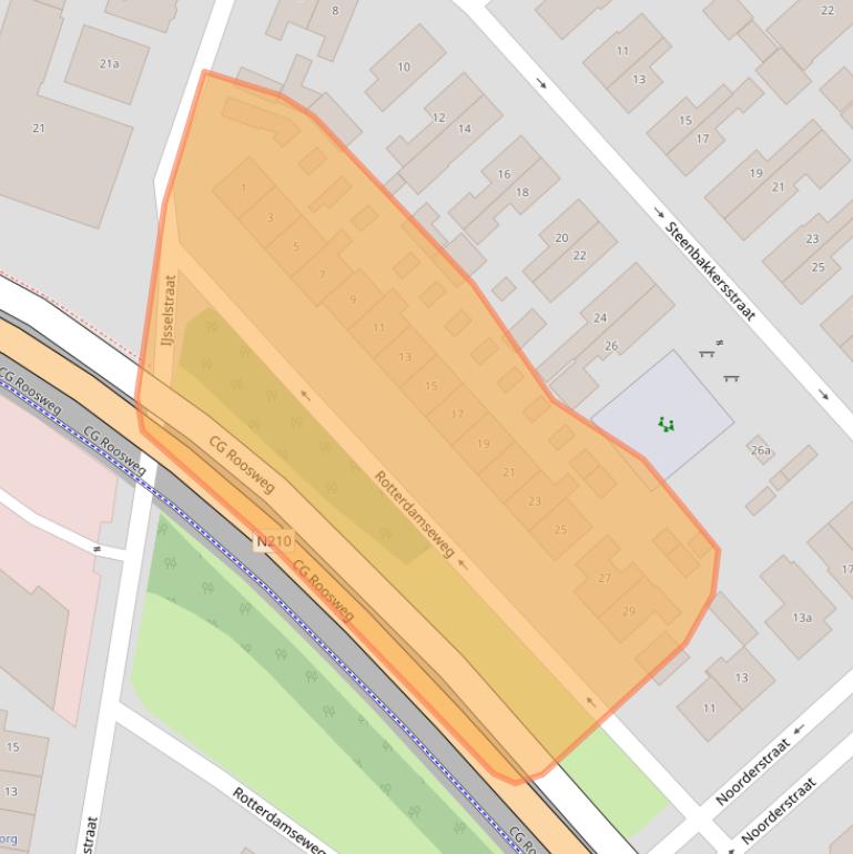 Kaart van postcodegebied 2922AM.