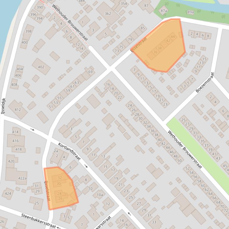 Kaart van postcodegebied 2922AS.