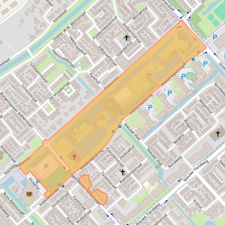 Kaart van postcodegebied 2922BC.