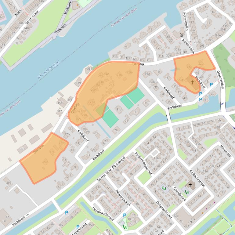 Kaart van postcodegebied 2922BL.