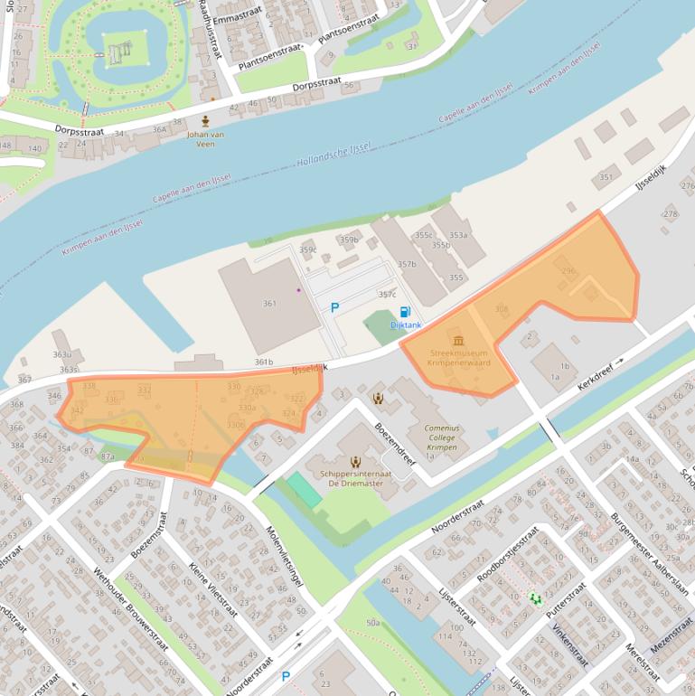 Kaart van postcodegebied 2922BM.