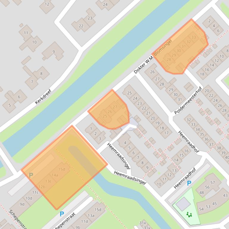 Kaart van postcodegebied 2922CD.