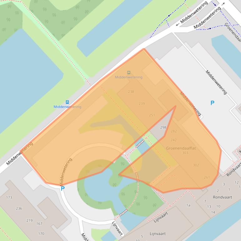 Kaart van postcodegebied 2922EM.