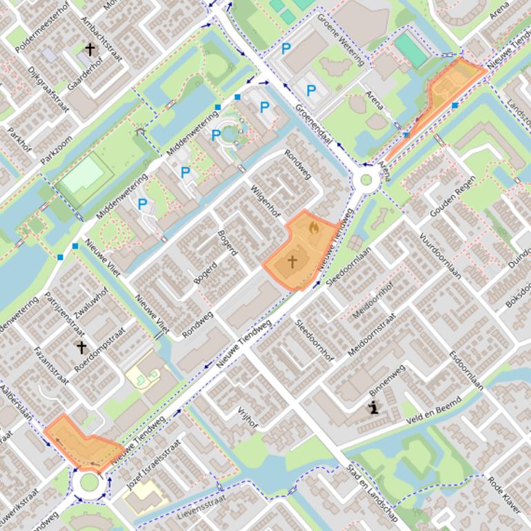 Kaart van postcodegebied 2922EN.