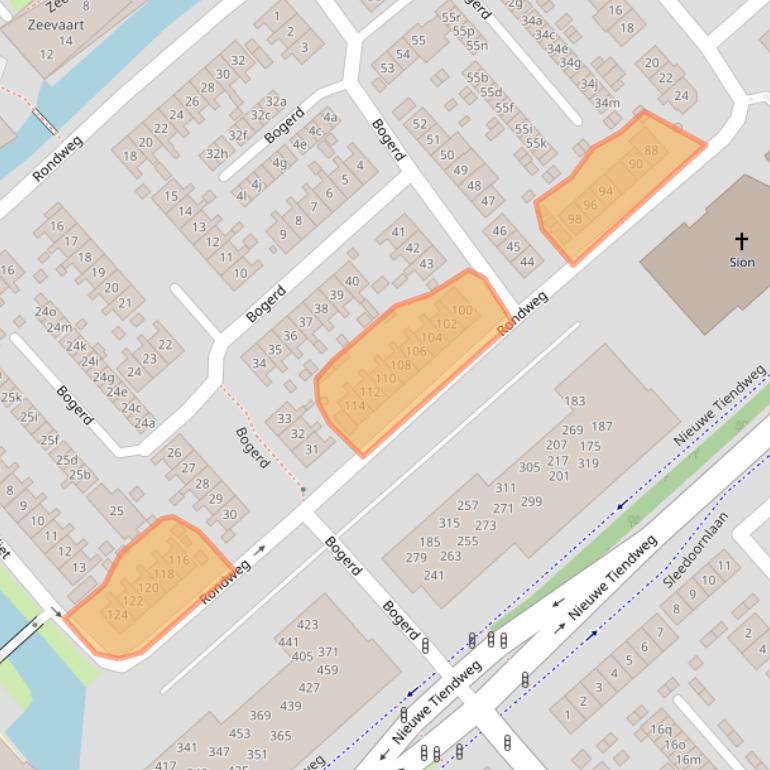 Kaart van postcodegebied 2922EX.