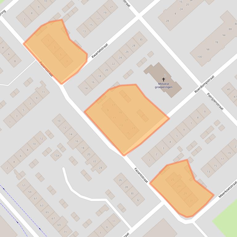 Kaart van postcodegebied 2922GA.