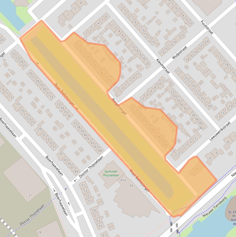 Kaart van postcodegebied 2922GP.