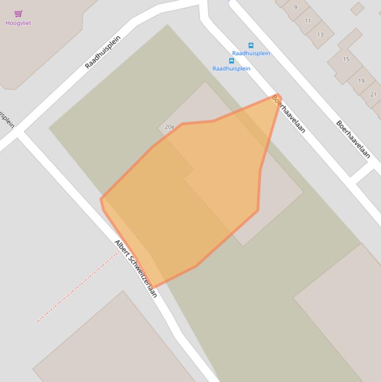 Kaart van postcodegebied 2922HA.