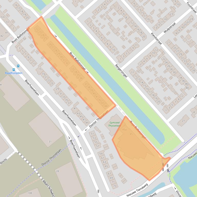 Kaart van postcodegebied 2922HG.