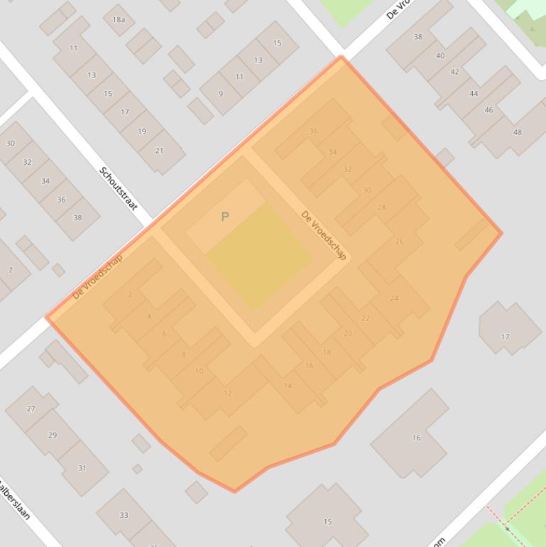 Kaart van postcodegebied 2922VC.