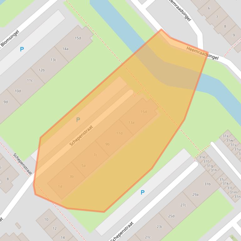 Kaart van postcodegebied 2922VP.