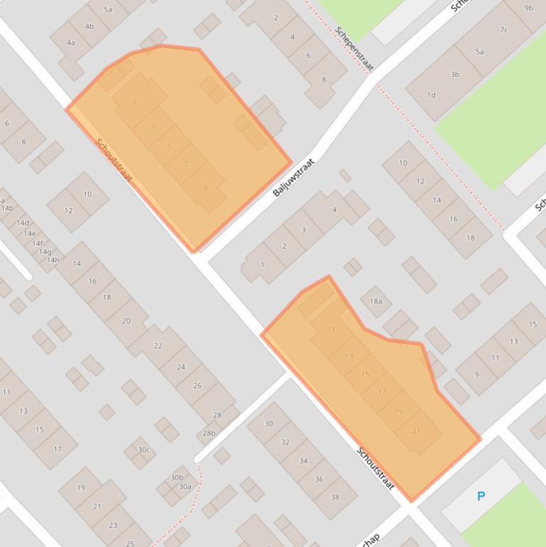 Kaart van postcodegebied 2922VT.