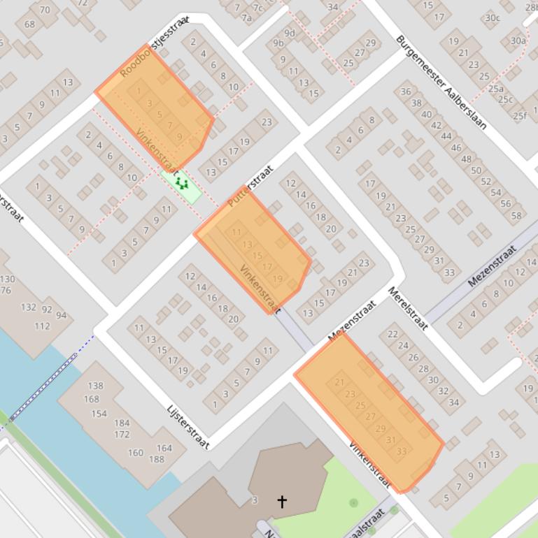 Kaart van postcodegebied 2922VW.