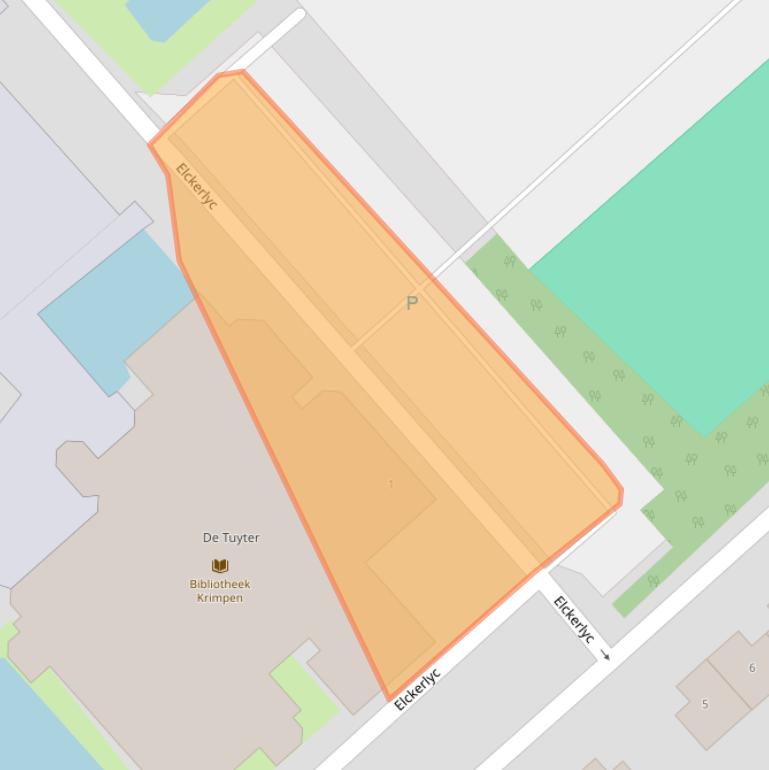 Kaart van postcodegebied 2922VZ.