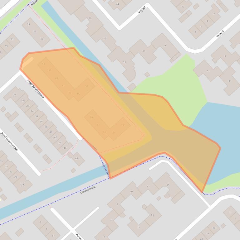 Kaart van postcodegebied 2923CJ.