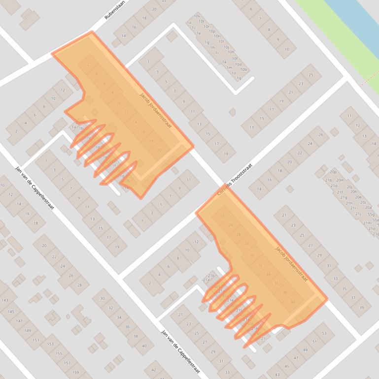 Kaart van postcodegebied 2923CL.