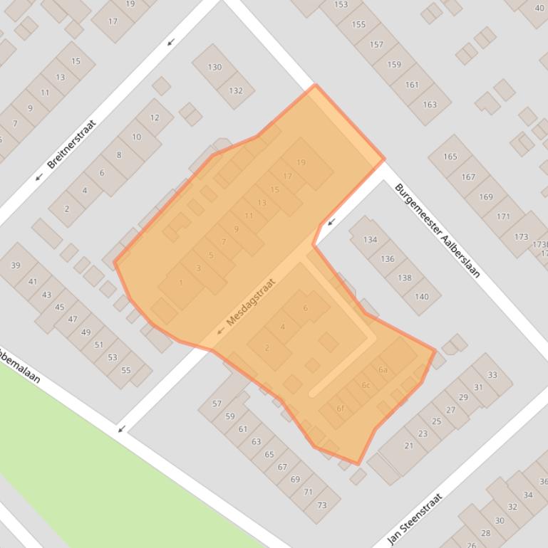 Kaart van postcodegebied 2923CT.