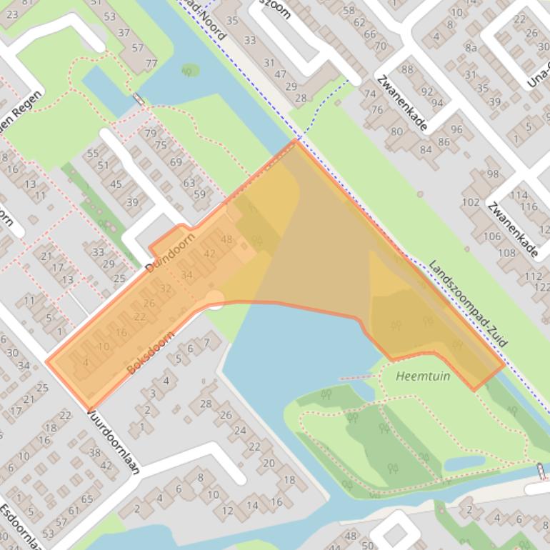 Kaart van postcodegebied 2923ED.