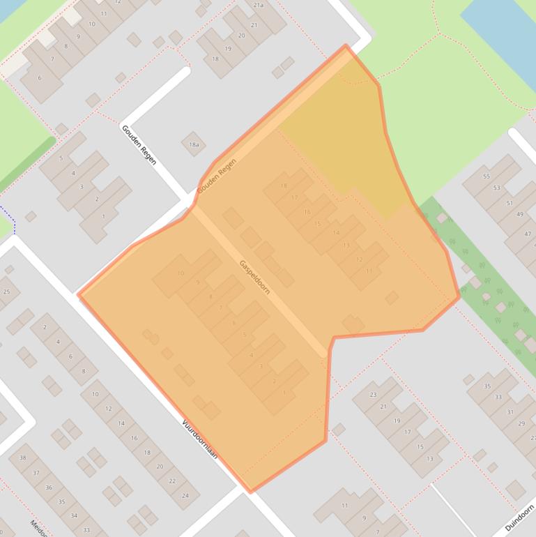 Kaart van postcodegebied 2923EH.