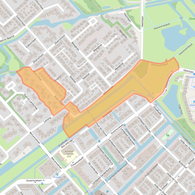 Kaart van postcodegebied 2923GH.