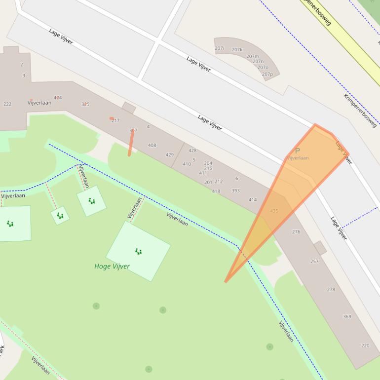 Kaart van postcodegebied 2923TC.