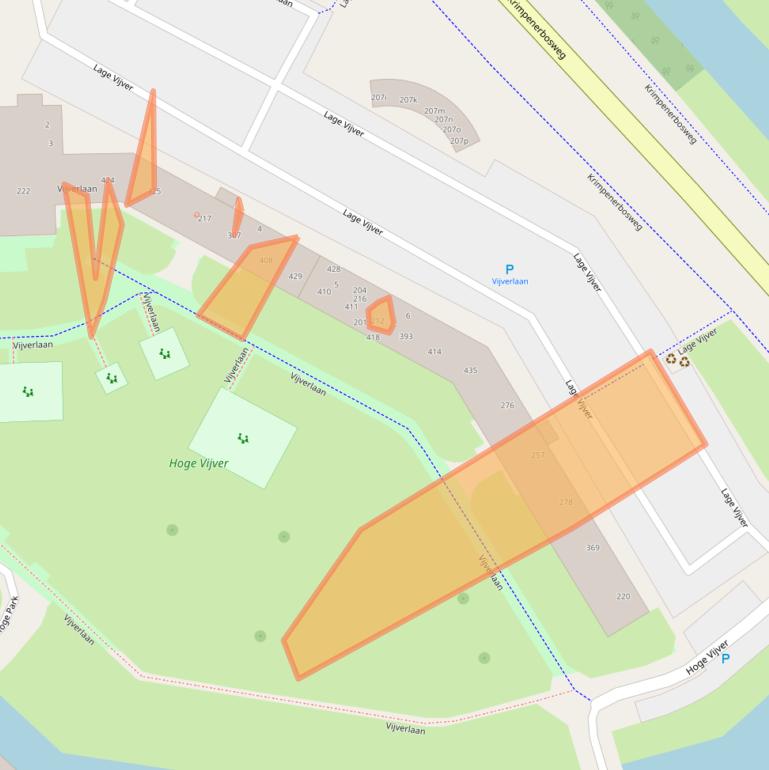 Kaart van postcodegebied 2923TG.