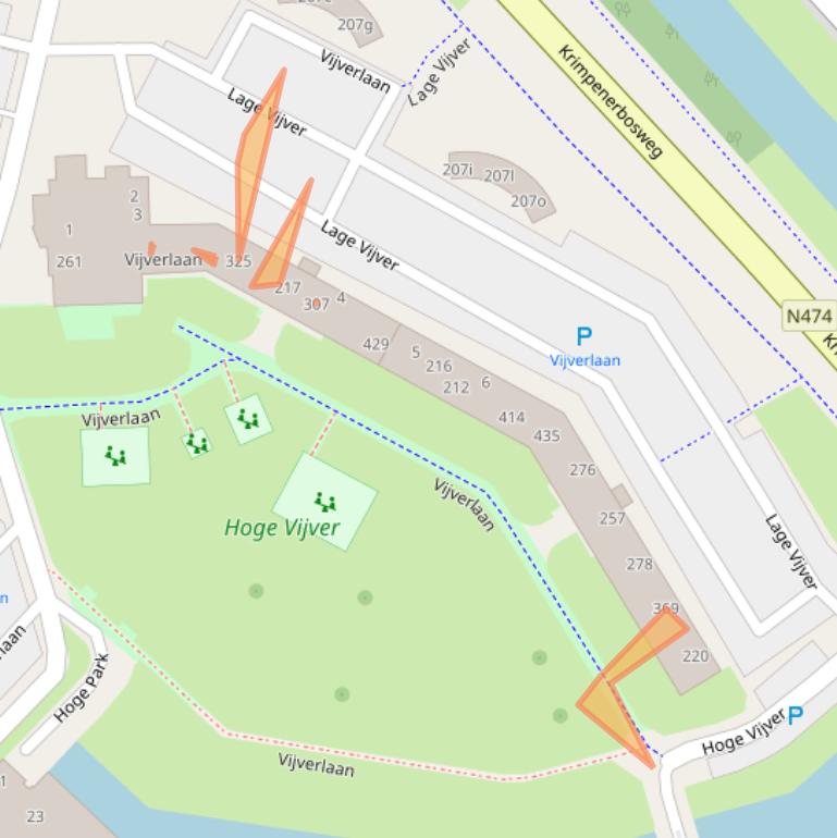 Kaart van postcodegebied 2923TH.