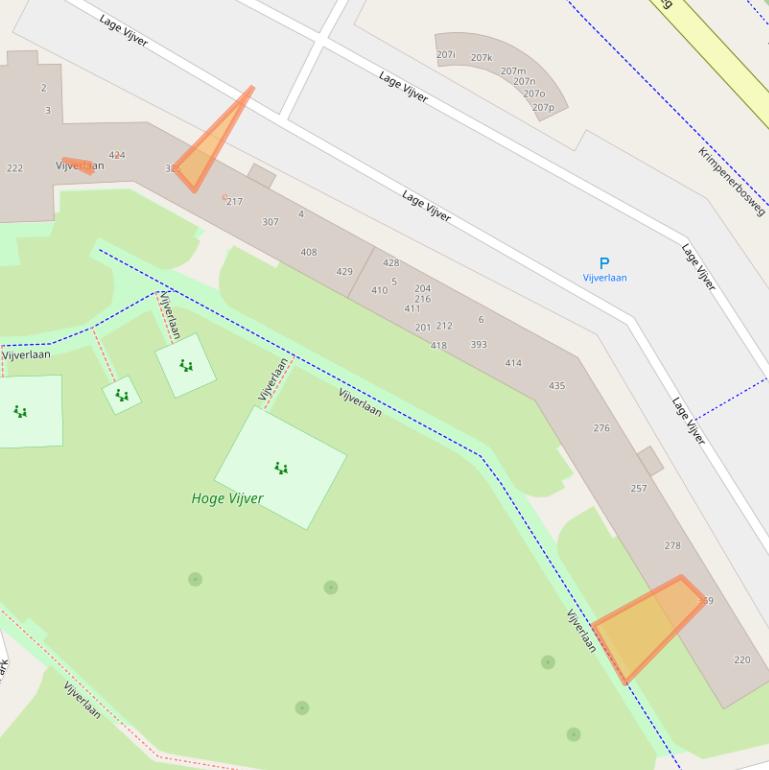 Kaart van postcodegebied 2923TL.