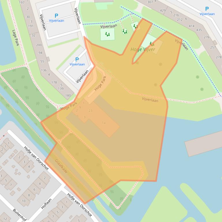 Kaart van postcodegebied 2923VN.