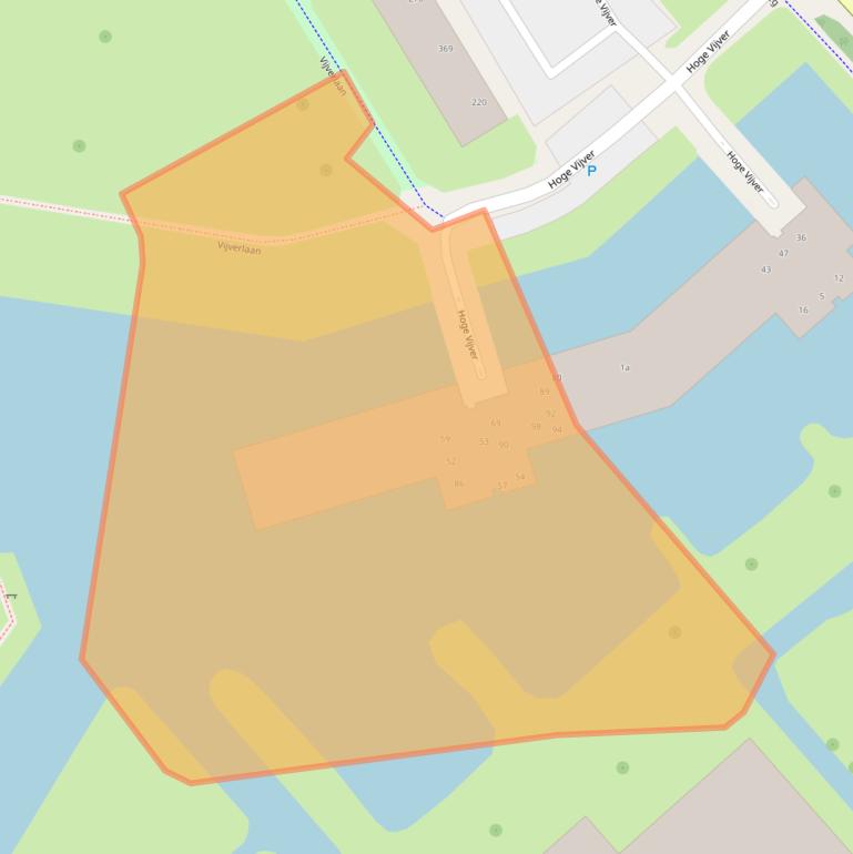 Kaart van postcodegebied 2923VR.