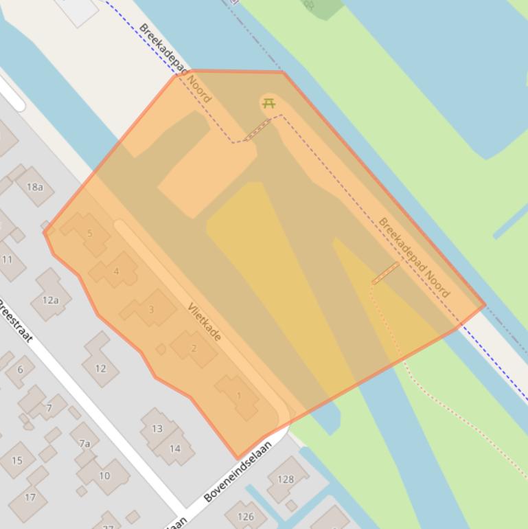 Kaart van postcodegebied 2924AA.