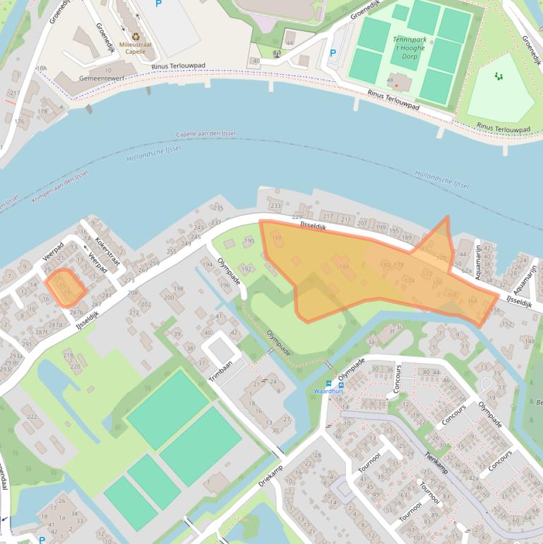 Kaart van postcodegebied 2924AV.