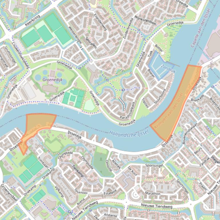 Kaart van postcodegebied 2924AX.