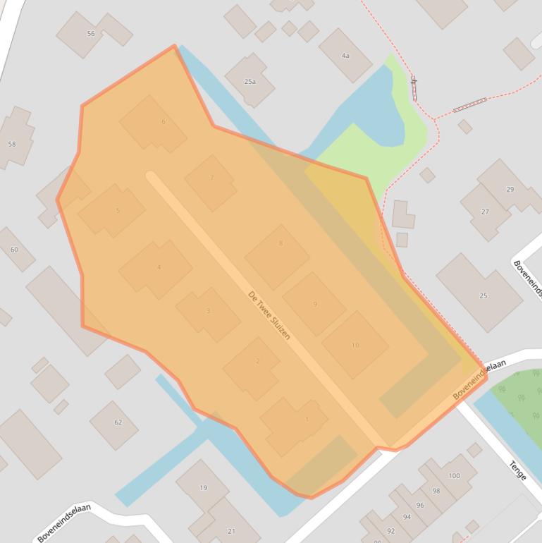 Kaart van postcodegebied 2924BZ.