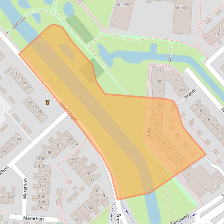 Kaart van postcodegebied 2924TM.