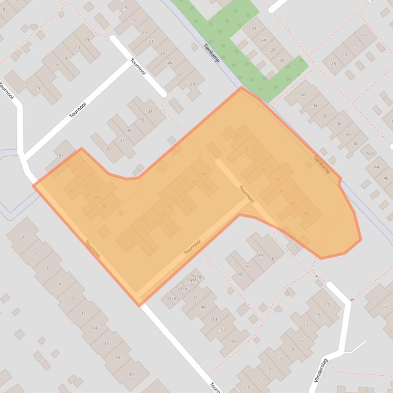 Kaart van postcodegebied 2924VE.