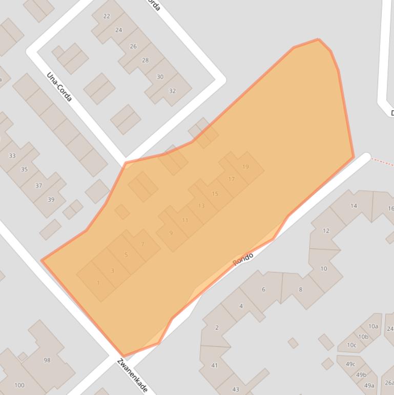 Kaart van postcodegebied 2925AC.