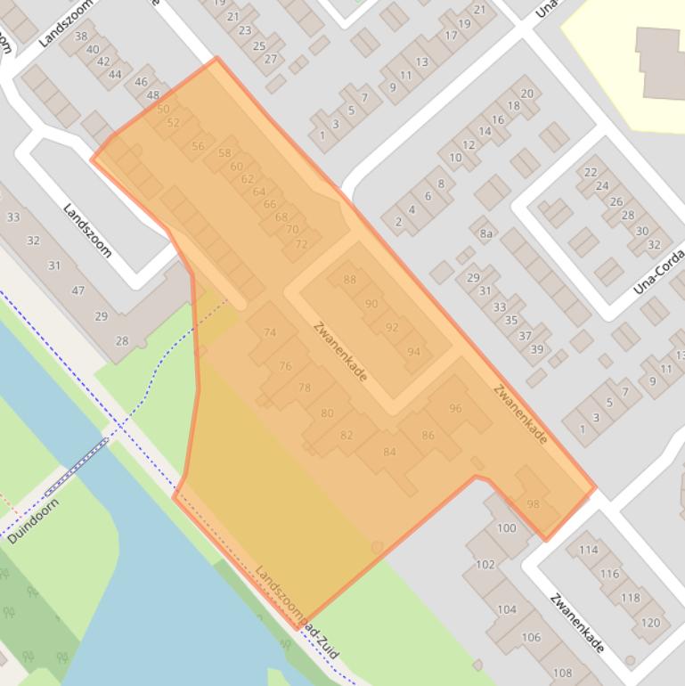 Kaart van postcodegebied 2925AS.