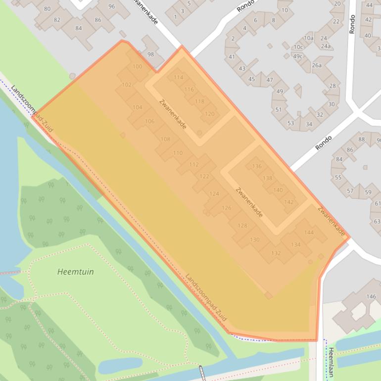 Kaart van postcodegebied 2925AT.