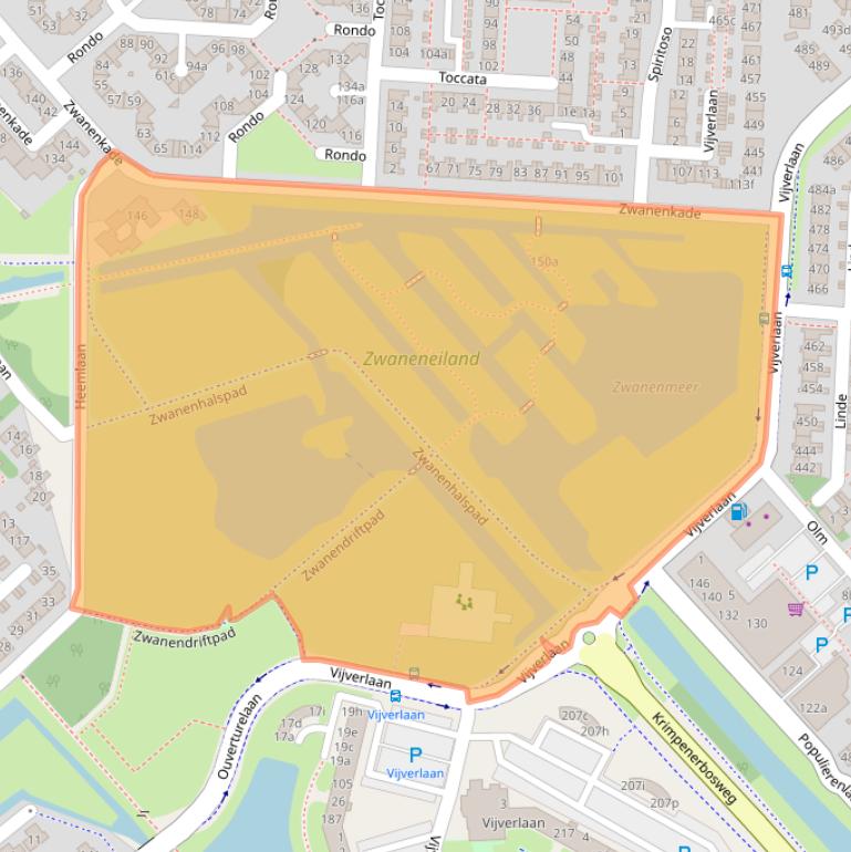 Kaart van postcodegebied 2925AV.