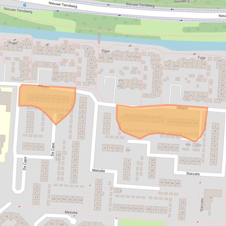 Kaart van postcodegebied 2925BD.
