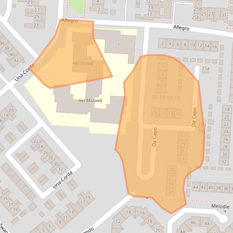 Kaart van postcodegebied 2925BH.