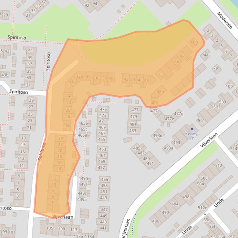 Kaart van postcodegebied 2925BN.